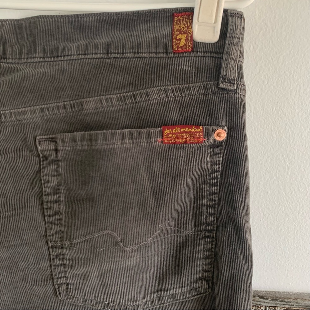 7 for all mankind gray corduroy boot cut size 31x34 - Picture 3 of 6